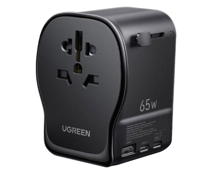 Adapter podrózny UGREEN Uniwersalny adapter podróżny S550 65W 2x USB-C 1x USB-A